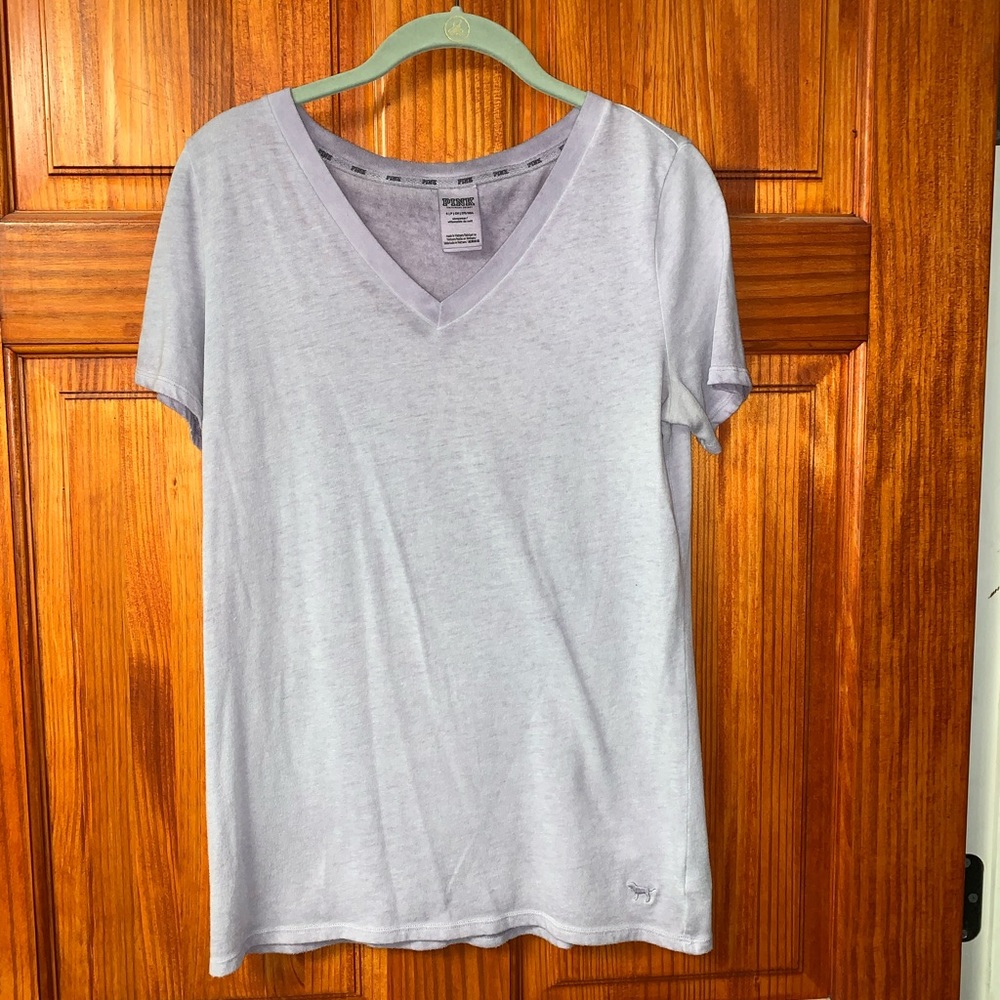 Lavender V-neck PINK t-shirt